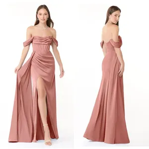 Azazie Amyra Stretch Rosette Mermaid Off the Shoulder Stretch Satin Convertible thumbnail 2