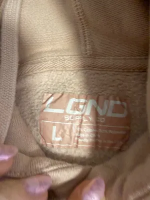 LGND Supply Co. Womens Light Pink Heavyweight Hoodie Embroidered Logo Sweatshirt thumbnail 4