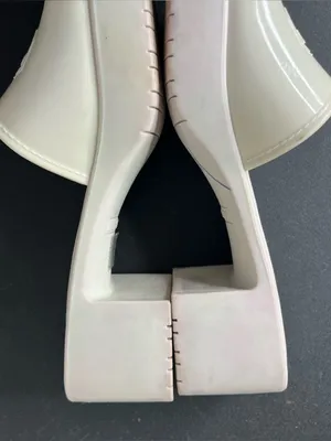 Coach Scarlett Rubber Block Heel Sandal Mule in Ivory Size 8 thumbnail 10