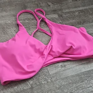 Strappy Sportsbra Women Twist Padded Workout Barbie Open Activewear Size Med thumbnail 7