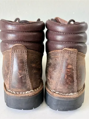 Eddie Bauer Women Waterproof Brown Leather Hiking Boots Sz 9.5 Vibram Sole Italy thumbnail 6