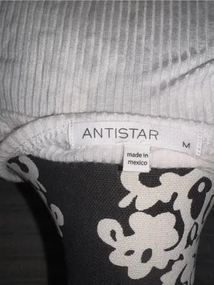 Antistar White Ribbed Cropped Top Size M thumbnail 6