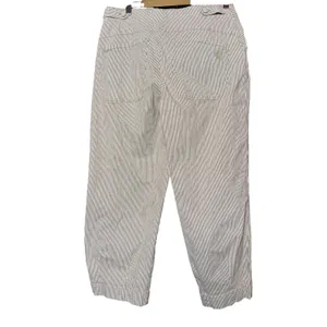 Democracy Barrel Jeans Women Size 8 White Hickory Stripe Ab Technology Cropped‎ thumbnail 2