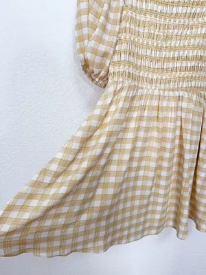 Jacquie the Label Murphy Smocked Mini Dress Summer Boho Casual Cottage Vacation thumbnail 4