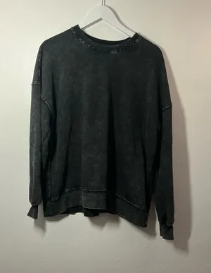 Wild Fable Washed Black Crewneck Sweatshirt Size Small thumbnail 1