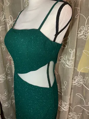 Windsor Emerald Green Glitter Mermaid Dress thumbnail 4