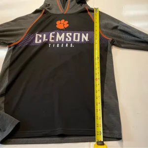 Clemson Tigers Hoodie Adult Sz S Gray Logo Champion Lightweight Sweatshirt thumbnail 8
