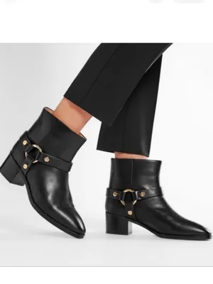 Stuart Weitzman Leather Expert Moto Boots Black Size 6 Retail $595.00 thumbnail 10