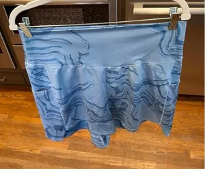 Gymshark GS Power Jacquard Shorts in a blue print marble pattern XL thumbnail 1