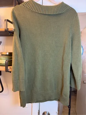 Talbots Olive Green Cowl Neck Sweater thumbnail 3