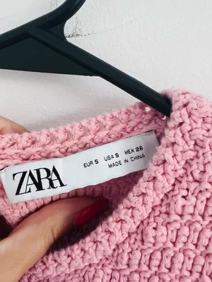 Zara Pink Ruffle Knit Crop Top Coquette Romantic Small thumbnail 2