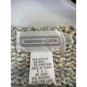 Anderson-Little Sweater Vest Women’s Large Neutral Knit Button Front Wool Blend thumbnail 4