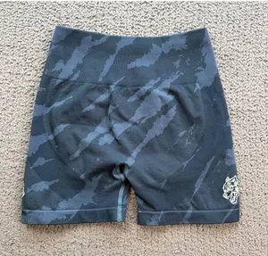 Darc Sport Wolves Forever Everson Seamless Blue Camo Scrunch Gym Shorts XS thumbnail 1