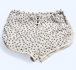 Madewell Cream and Black High Waist Sleepwear/Summer Shorts Relaxed Fit Size M thumbnail 1