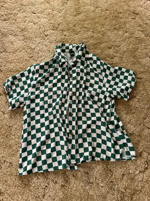 Wild Fable Green Checkered Button Up thumbnail 2