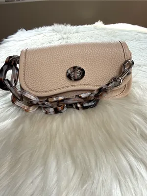 Coach Coachtopia Cloud White Leather Mini Wavy Dinky Bag thumbnail 3
