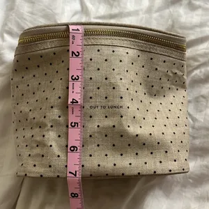 Kate Spade Out to Lunch small handle lunch bag POLKA DOT EUC thumbnail 6