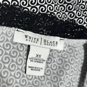 White House Black Market Womens Babydoll Fitted Cami Top XS Swirl Lace Trim‎ Y2K thumbnail 5