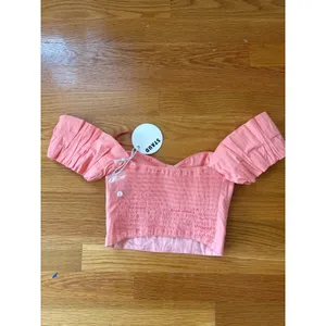 STAUD Coral Pink Ruched Off Shoulder Corset Crop Top Sweetheart XS NWT thumbnail 3