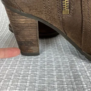 Timberland Boots Womens 8.5 Brown Leather Waterproof Block Heels‎ Zip Up Ankle thumbnail 16