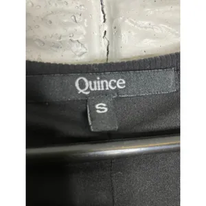 Quince Rib Knit Midi Dress Womens Small Black Excellent Tencel Long Sleeve Scoop thumbnail 4