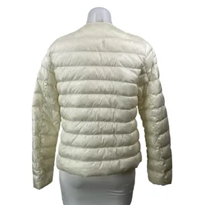 Uniqlo Off White Long Sleeves Ultra Light Down Compact Puffer Coat Jacket Size M thumbnail 3