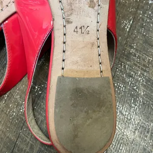 Boden Red Patent Leather Slingback Pointed Toe Flats Size 41.5 EU 10.5 Us thumbnail 5