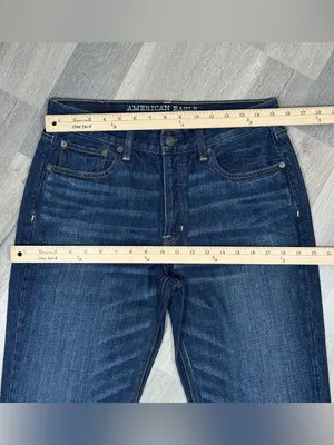 American Eagle Vintage High Rise Straight Leg Button Fly Jeans Size 8 Ankle thumbnail 9