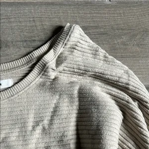 Joah Brown Taupe Ribbed Knit Top thumbnail 3