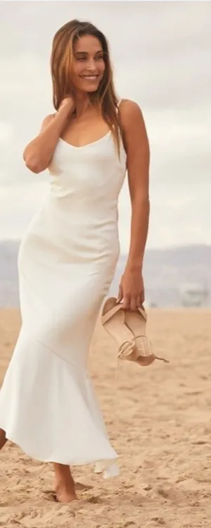 LULU's Bridal Engagement Bachelorette Elegant Sexy Open Back Chic Midi Dress thumbnail 1
