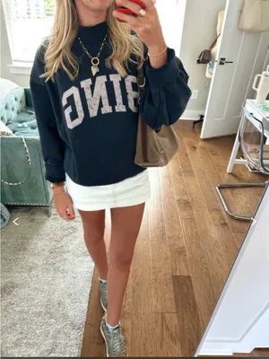 Anine Bing Bradie Bing Sweatshirt in Navy thumbnail 4