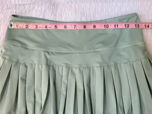Gold Hinge Pleated Mint Green Women's Skirt thumbnail 8