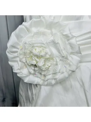Wtoo Wedding Cotillion Dress Sz 14 Worn Once Pleated Floral Applique Sweetheart thumbnail 6