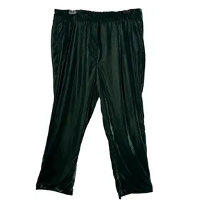 Old Navy Green Velvet Wide Leg Pants Womens L Taylor Trouser Holiday Flare thumbnail 4