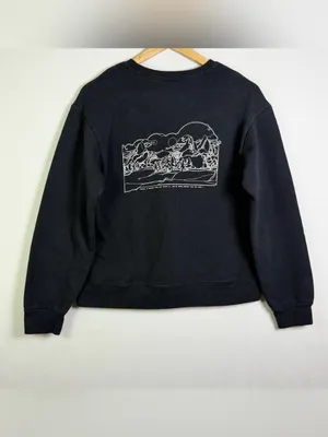 Patagonia Womens S Uprisal Crew Black Graphic Sweatshirt Gorpcore Outdoor Hiking thumbnail 9