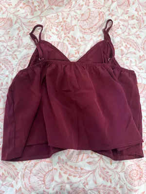 Shein Burgundy Top thumbnail 2