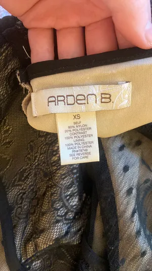 Arden B Black And Lace Semi-Formal Dress thumbnail 3