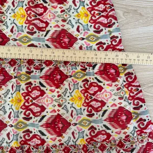 Alice + Olivia 10 Karolina Maxi Dress Braided Strap Tiered Ruffle Ikat Print‎ thumbnail 15