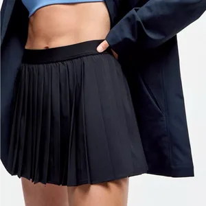 NWT Lululemon High-Rise Pleated Tennis Skirt in Black Size 14 thumbnail 1