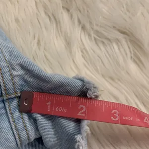 Levi's 501 button fly cotton denim raw hem shorts high rise 32 thumbnail 12