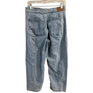 Madewell The Emmett Wide Leg Crop Jean: Welt Pocket Edition Womens 28 Blue NO604 thumbnail 3