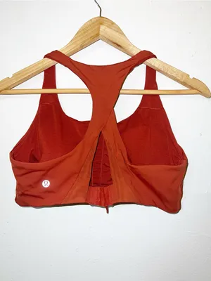 lululemon athletica Burnt Orange Racerback bra closure Sports Bra thumbnail 3