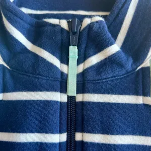 Vineyard Vines Navy and White Striped Quarter-Zip thumbnail 3