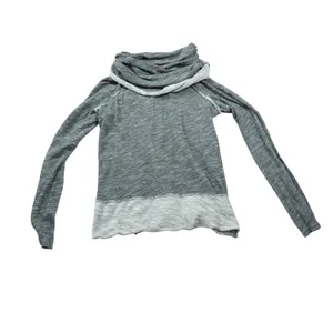 Free‎ People Beach Womens Grey Slub Knit Cowl Neck Long Sleeve Top Cozy Slouchy thumbnail 7