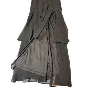 NWT Lulus Size XS Tier Elegance Black Long Sleeve Tiered Maxi Dress Formal Glam thumbnail 5