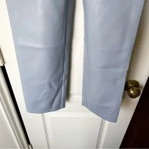Aritzia Pant Melina High-Rise Straight-Leg‎ Vegan-Leather Marble Grey 2 NWT thumbnail 6