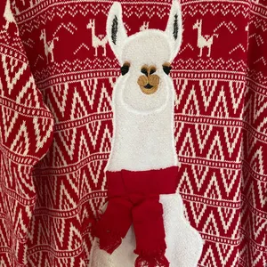 NWT | 33 Degrees men’s llama printed sweater —‎ large thumbnail 2