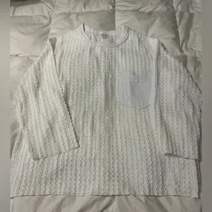 POL Ivory Her Kind Eyelets Crochet Eyelet Top - NWOT - Size L thumbnail 4