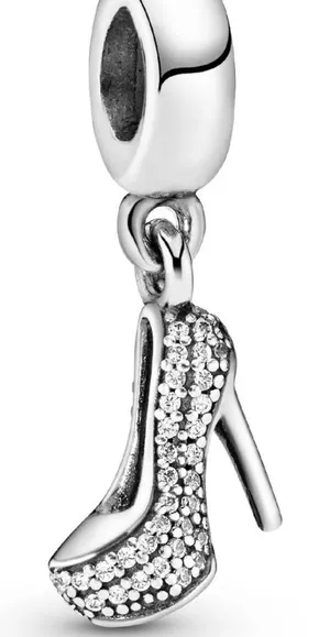 Authentic Pandora Pave Stiletto Shoe Dangle Charm Jewelry S925 ALE NEW thumbnail 1