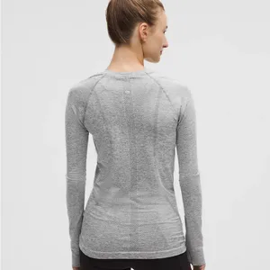 Lululemon Swiftly Tech Long Sleeve 2.0 Gray Size 12 Thumbholes Athletic Top thumbnail 2